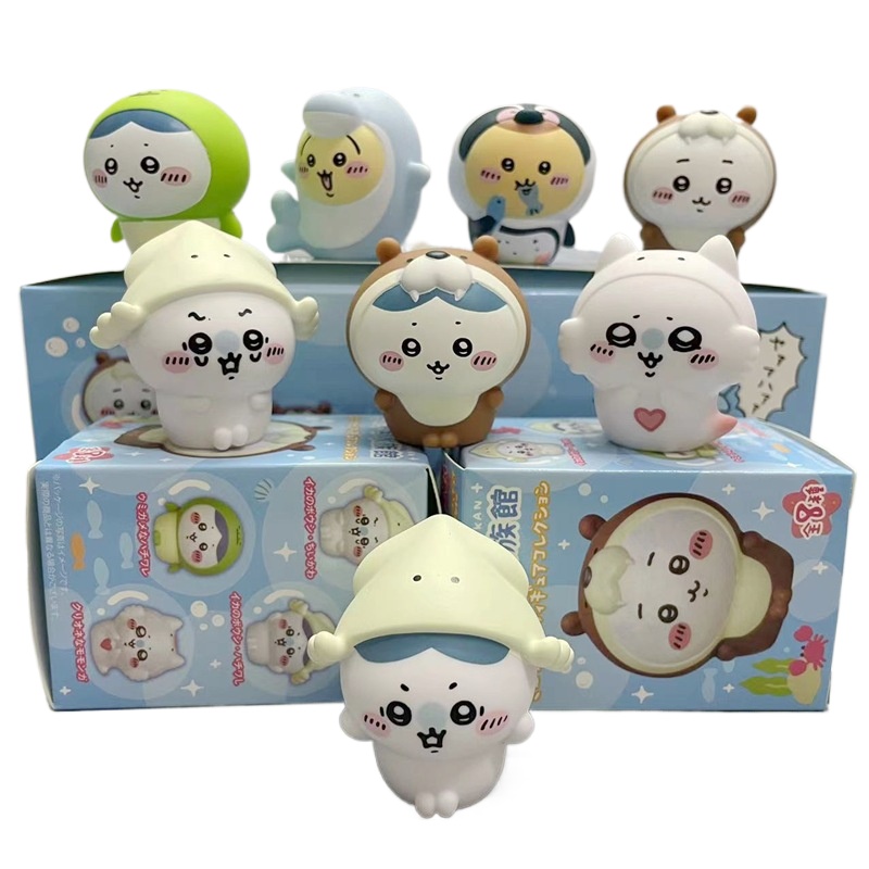 Marine Aquarium Aquascape - 8pcs/Box Kawaii Chiikawa Aquarium Blind Box