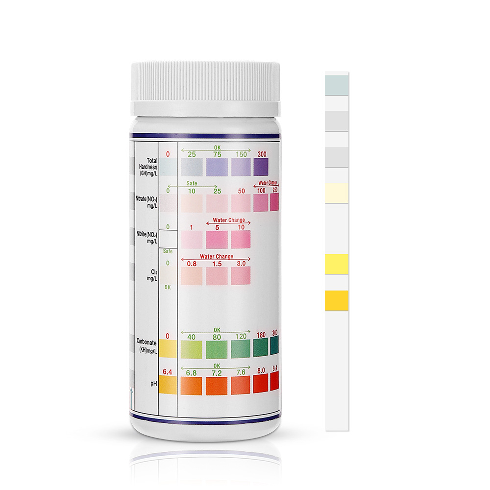 Marine Aquarium Water Test Kit - 6-In-1 Water Quality Test Strips Fish