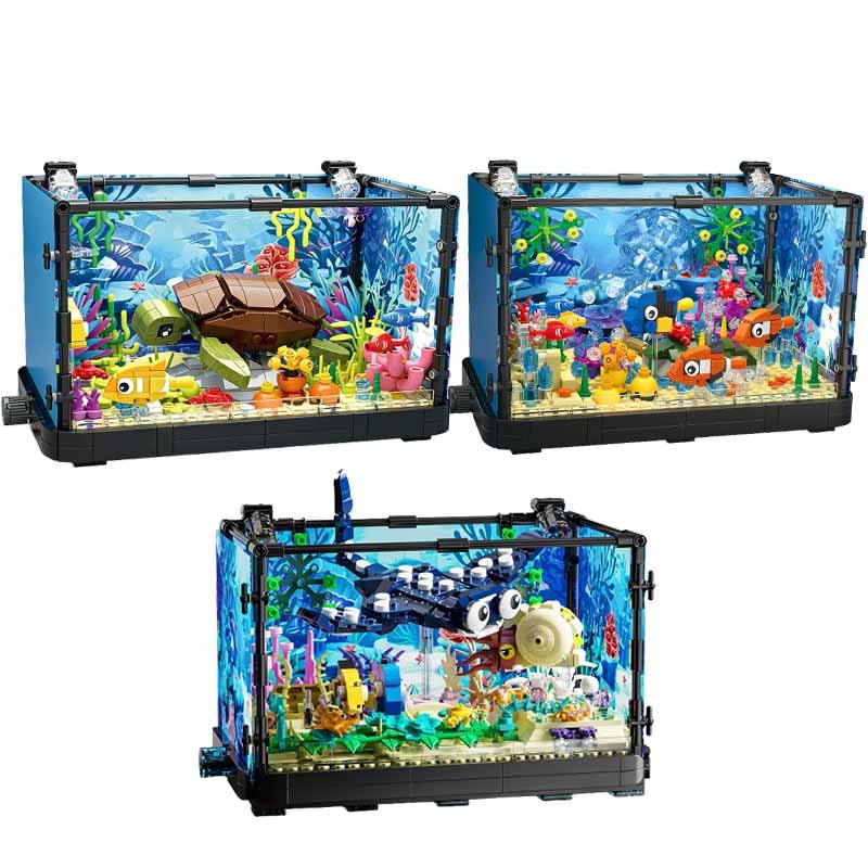Marine Aquarium Aquascape - Fish Tank Building Block Set with