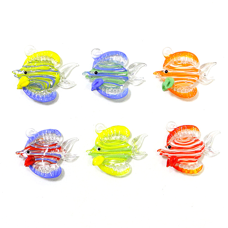 Marine Aquarium Aquascape - 2Pcs Mini Marine Fish Figurine Glass