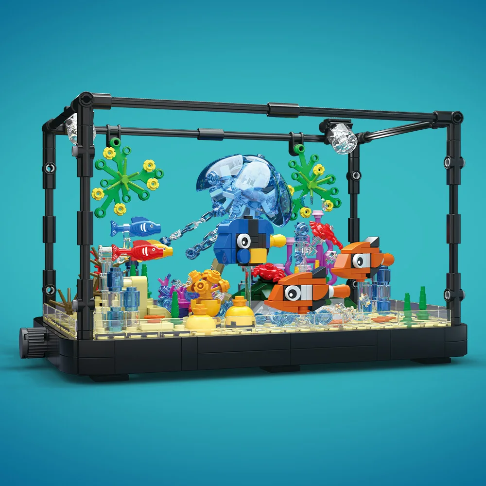 Fish Tank Building Block Set w - Marine Aquarium Aquascape ulasan dan harga