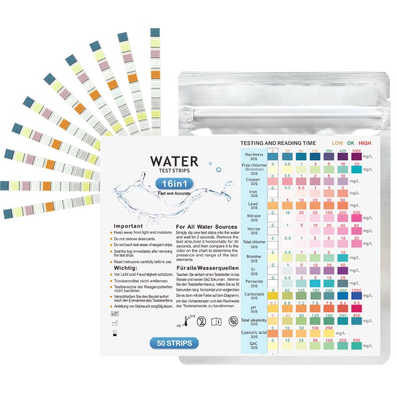 Aquarium Test Strips Freshwate - Marine Aquarium Water Test Kit ulasan dan harga
