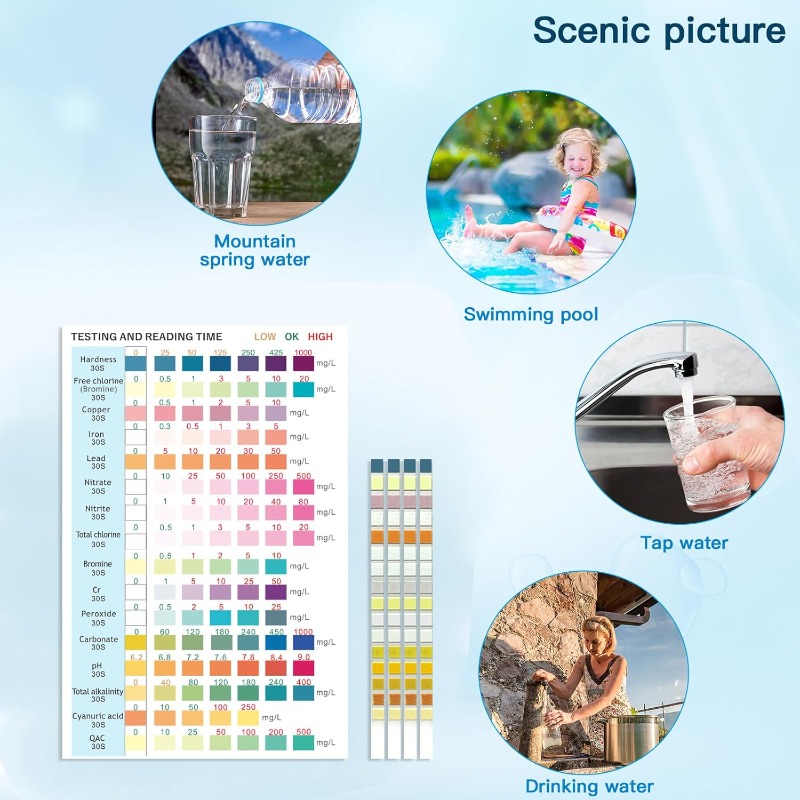 Aquarium Test Strips Freshwate - Marine Aquarium Water Test Kit ulasan dan harga