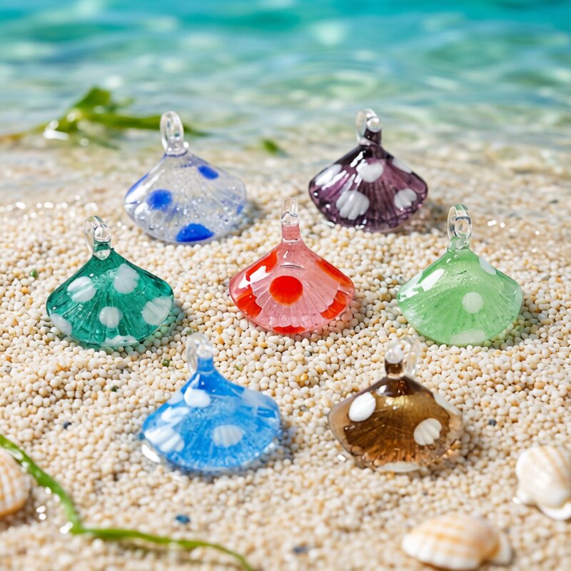 Colorful Mini Sea Shell Charm  - Marine Aquarium Aquascape ulasan dan harga